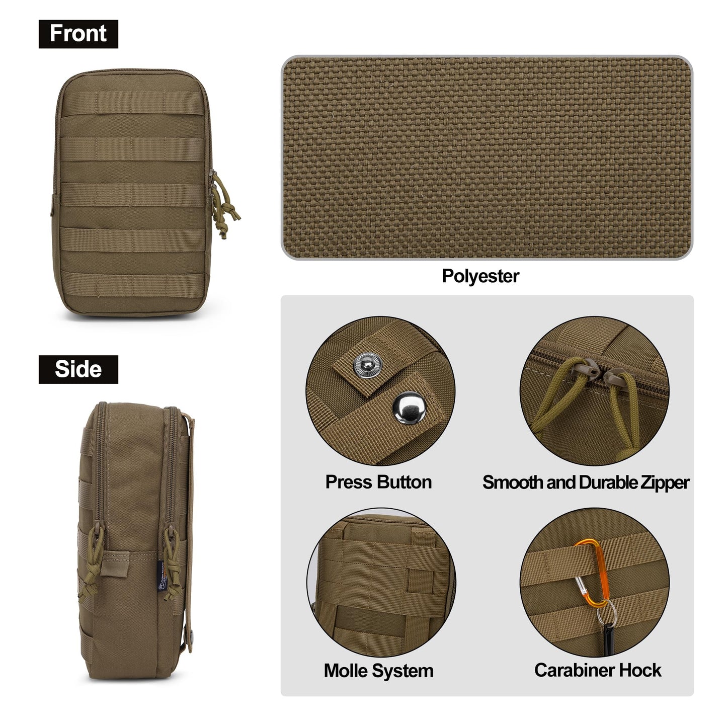 Mardingtop 70L Hiking Backpack+ Molle Tactical Utility Pouch