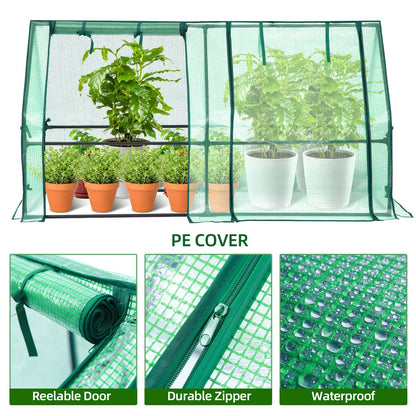 Ohuhu Mini Greenhouse + Raised Garden Bed with Greenhouse