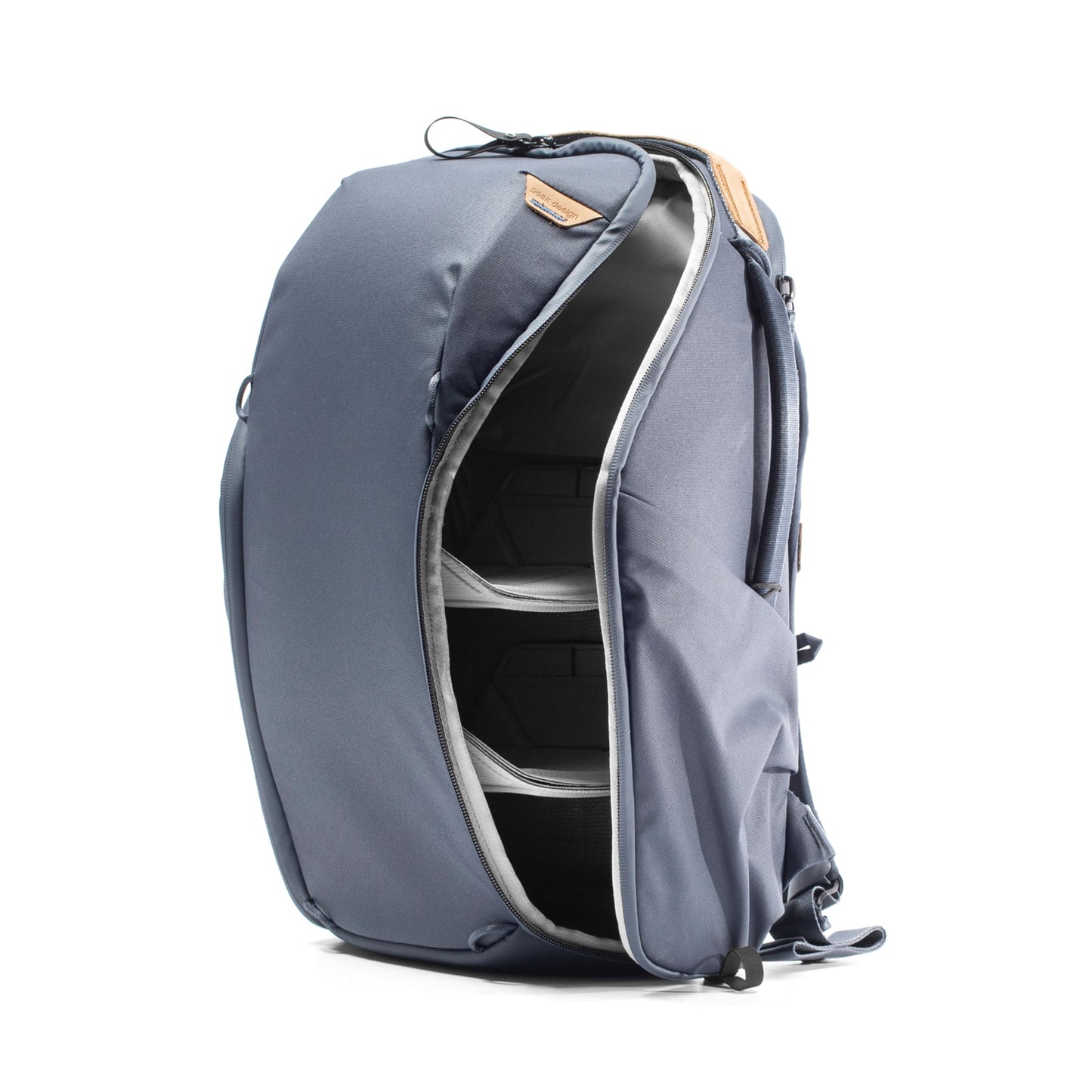 Peak Design Everyday Backpack Zip 20L, Midnight, 270-Degree Zip, Dual Side Pockets, FlexFold Dividers, Fits 15" Laptop, For Camera Carry, Daily Commutes or Travel, Versatile Backpack for Men and Women