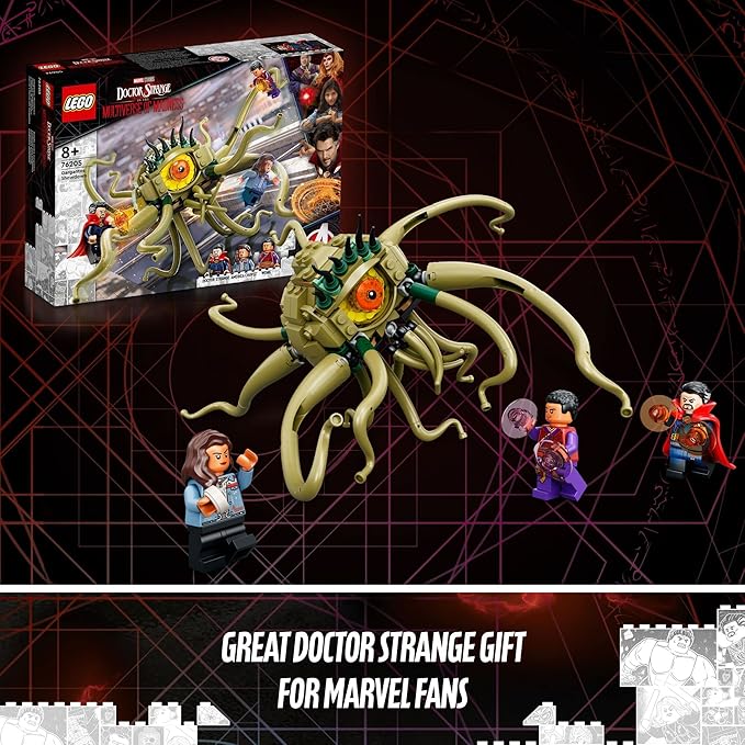 LEGO Marvel Gargantos Showdown 76205 Monster Building Kit with Doctor Strange Wong and America Chavez for Ages 8+ (264 Pieces)