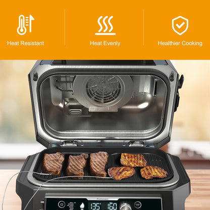 "Universal Grill Stand for Ninja Woodfire Outdoor Grill,Portable Foldable Cart Table, Griddle Pan Compatible with Ninja Woodfire OG951 OG850 OG952 Smoker Accessories"