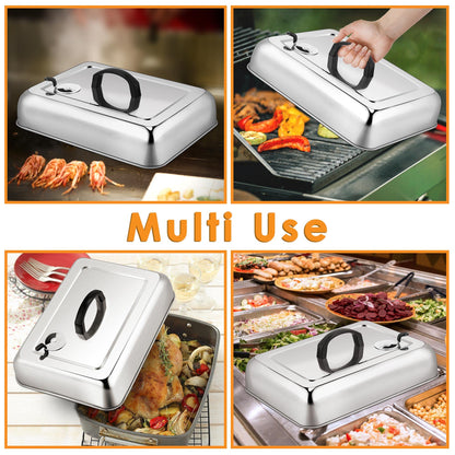 Leonyo 13x9 Inch Basting Cover for Griddle Grill, Melting Dome with Vent