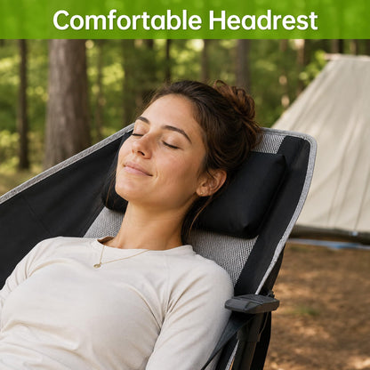 Hammock Swinging Rocking Camping Chairs with Footrest for Adults up to 400lbs,Folding Portable Chair with Cup Holder Pillow,Heavy Duty Chair for Beach,RV Travel,Hiking