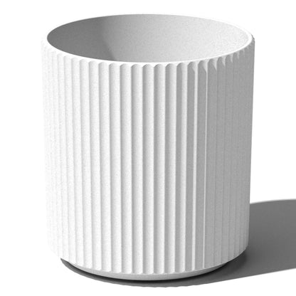 Veradek Demi Series Round Planter for Porch, Patio, Backyard | Durable Plastic-Concrete Material | Modern Décor for Tall Plants, Flowers