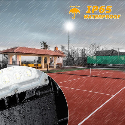 Juyace 240W LED Flood Light with Photocell, 36000LM Super Bright Dusk to Dawn Security Light, IP65 Waterproof Commercial Fixture for Stadium, Parking Lot, Building, Farm, Yard (5000K Daylight)