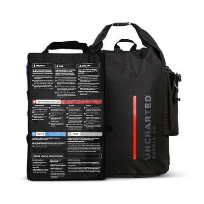 Emergency Survival Kit – Seventy2 Core by Uncharted Supply Co, Waterproof Backpack Bug-Out Bag with First Aid, Tools, Hydration & Warmth