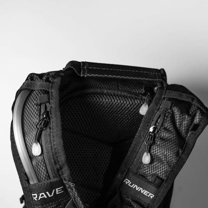 RAVERUNNER® Anti-Theft Hydration Backpack | Festival Approved Rave Backpack for Concert Goers, Leak-Free Festival Water Backpack for EDC, Rave Hydration Pack (Black)