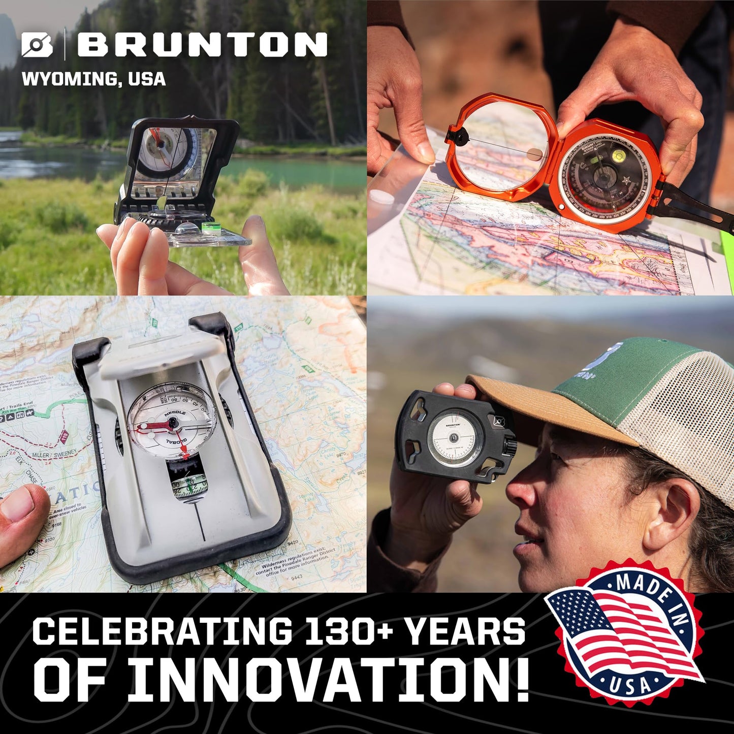 Brunton TruArc™ 15 Luminous Compass - Glow-in-The-Dark Navigation Tool with Clinometer