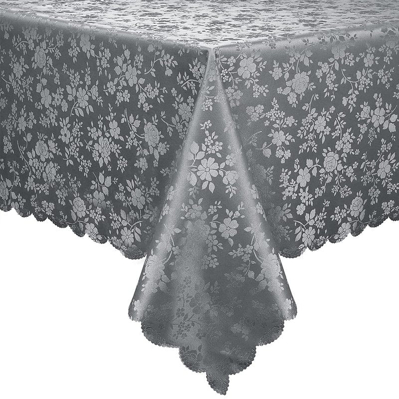 Smiry Rectangle Table Cloth, Waterproof Heavy Duty Vinyl Tablecloths, Wipeable Washable Table Cover for Kitchen and Dining Room (Grey, 60" X 102")