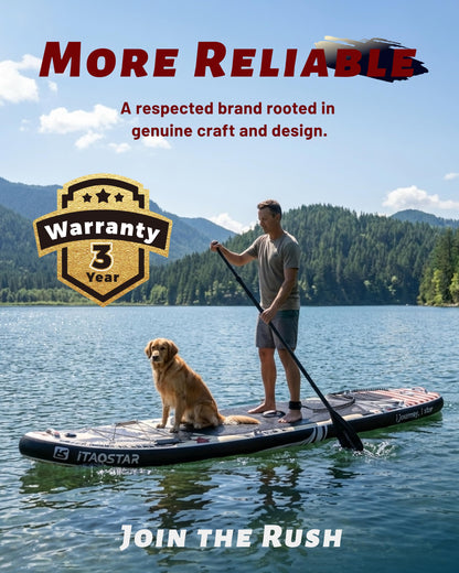 iTAOSTAR N26A 35" Extra Wide Inflatable Stand Up Paddle Board - The Ultimate Stable Inflatable SUP Board for Yoga & Fishing, Full Kit Included