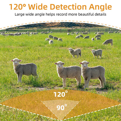 Folgtek 3pack Trail Cameras Gam Cam 64MP 1296P with Sound Recording, 2.4'' LCD Night Vision Motion Detection 0.1s Trigger Time, 120° Wide Angle Monitor IP66 Waterproof for Wildlife Home Security