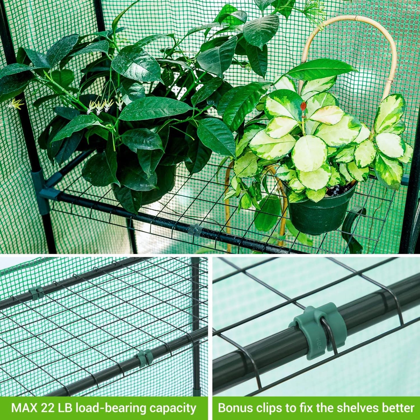 Ohuhu Greenhouse + Garden Bed 6x3x1.9ft