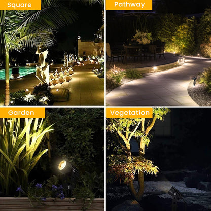 Svater 192 FT Outdoor String Lights 2W with Landscape Lighting Low Voltage 10 Pack, Patio Light for Outside Warm White