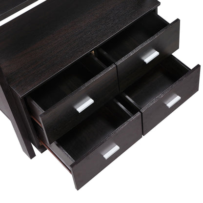 Coaster Home Furnishings - Colella - Wood and Laminated - 5-Shelf Bookshelf with 4 Drawers and Lower Cabinet - Contemporary - Home Office - 72-Inch - Cappuccino - 800319