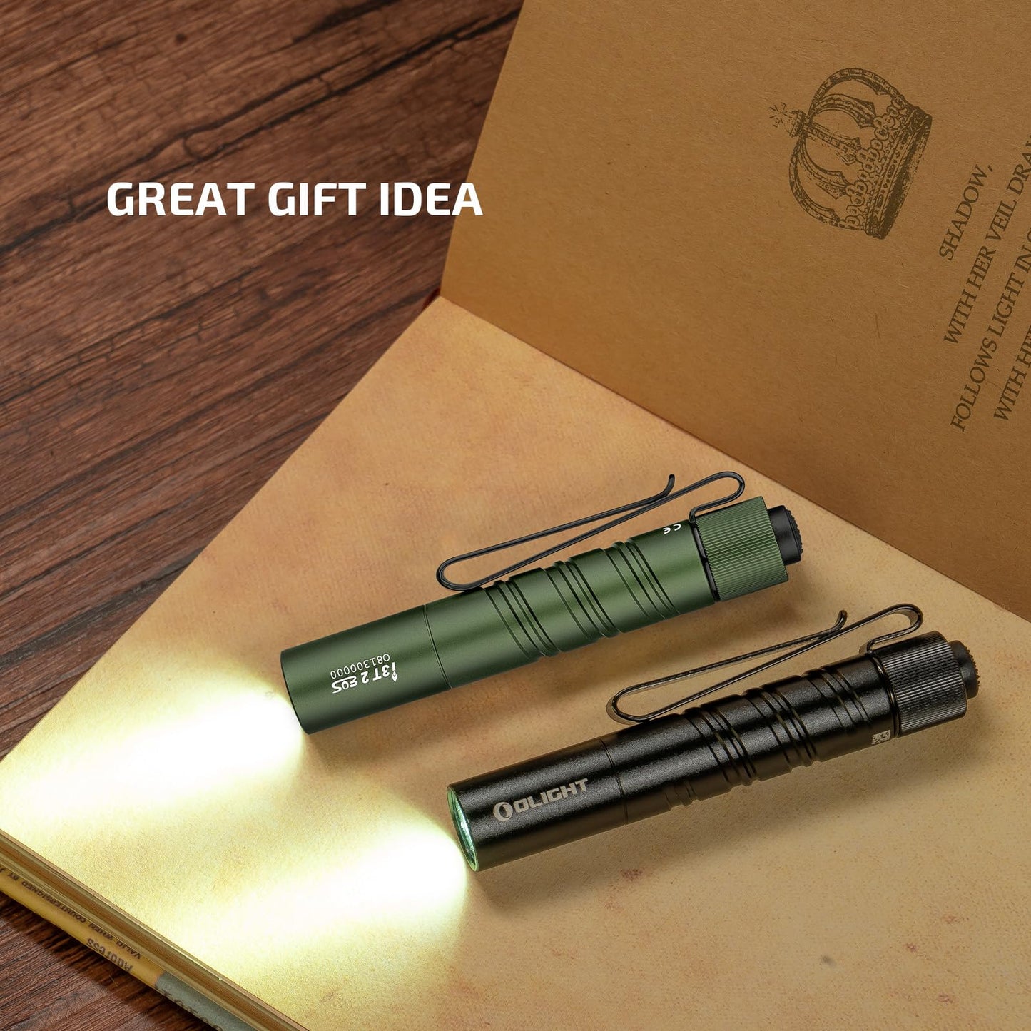 OLIGHT I3T 2 EOS Pocket EDC Flashlight Bundle with Baton4 Pro EDC Rechargeable Small Pocket Flashlight