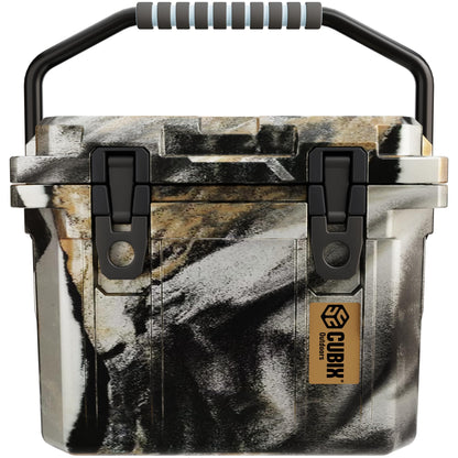 Cubix Outdoors QuadraX 10QT Rotomolded Cooler – 3-Day Ice Retention, Personal Hard Cooler for Camping Fishing Hunting Tailgating Lunch Job Site, 2 Cup Holders, Bottle Opener, Limited