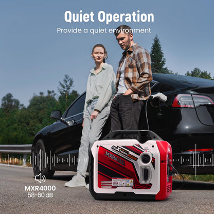 maXpeedingrods 4000 Watt Inverter Generator Portable, Bluetooth® App Remote Data Monitor, RV Ready, Gas Powered Generator with CO Alarm for Outdoor Camping, Home Backup