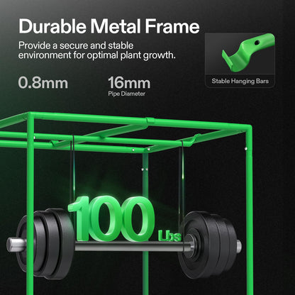 VIVOSUN DWC Hydroponics Grow System and S336 3x3 Grow Tent, 36"x36"x72" High Reflective Mylar with Observation Window and Floor Tray