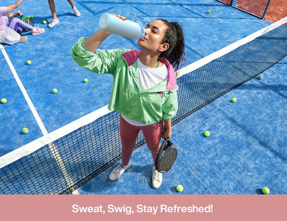 POWCAN 32 oz Insulated Water Bottle with 2-in-1 Straw and Spout Lid, Keep Cold 24H, Leak-Proof, BPA-Free, Double Wall Stainless Steel Water Bottle for Sports, Gym, Travel, Gift, School (Bow Crush)