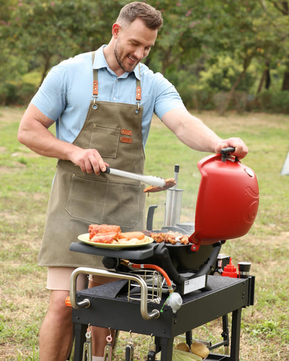 JiRiCHMi Grill Table For Blackstone Griddle 22 and 17 Inch, Grill Carts Outdoor With Wheels, Heavy-Duty Grill Stand, Foldable Quickly Blackstone Stand Suitable for Travel/Camping And Outdoor Meals