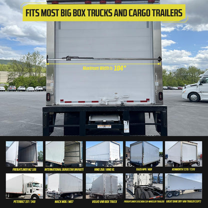 DC Cargo Mall Heavy-Duty Adjustable Load Lock Bars for Trailers - Pack of 4 - Truck Cargo Bars - Load Bars for Enclosed Vans and Reefers - 89-104 Inches Long Steel Ratcheting Cargo Bar