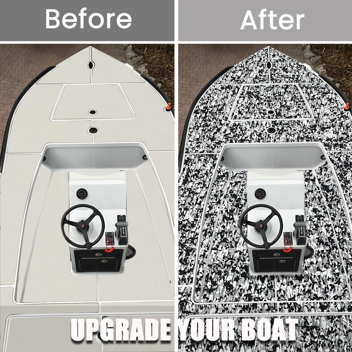 KXKZREN Camo Boat Flooring EVA Foam 47.2"x94.4" Self-Adhesive Camouflage Decking Floor Sheet Marine Traction Pad for Kayak Yacht Motorboat Fishing Boat Cooler Tops