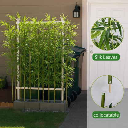 6ft (20 Pack) Fake Bamboo, Outdoor Artificial Bamboo Plants, Designed for Patio and Deck Privacy,Also Can Be Used for Screen Dividers and Backyard Decoration
