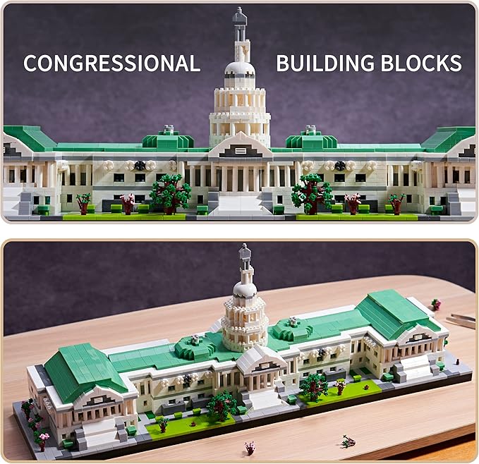 Architecture Series Mini Bricks for Adults and TeensUS Capitol Model Construction 3630 PCSMicro Blocks SetLandmark Model