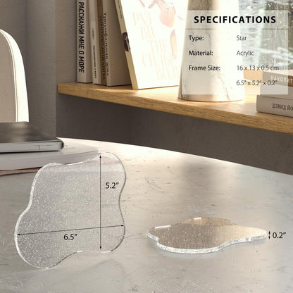 Acrylic Coaster Decorative Plates, Irregular Bar Drink Coaster,Perfect for Tabletop Protection and Accessories Display.