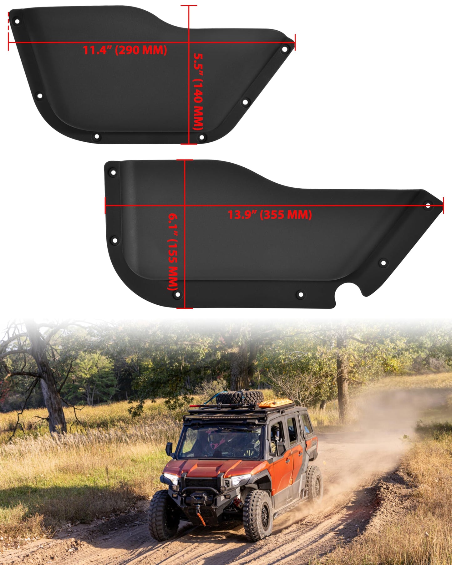 SAUTVS Interior Door Pockets for Polaris Xpedition XP 5/ADV 5 NorthStar 2024 2025 2026 Accessories, Front and Rear Interior Door Pockets Storage(4PCS)