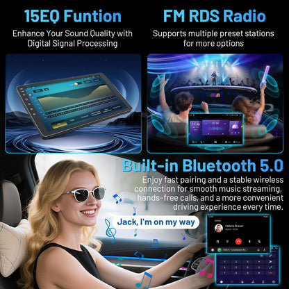 5GWi-Fi 1280 * 800HD（Online Upgrade OTA System） Car Radio Stereo for Jeep Patriot Compass 2010-2016 Built-in Carplay Andriod Auto, FM&DSP Bluetooth with GPS Navigation Backup Camera&SWC 2+32G