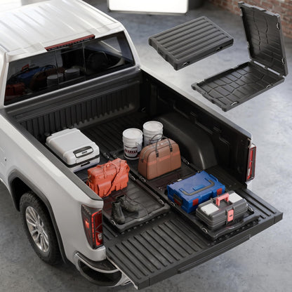 NARPES Truck Bed Cargo Tray Bedslide Sliding Truck Bed Organizer Heavy-Duty For Any Full Size Pickup Accessories UV-Resistant Slide-Out Collapsible - L 61.4" x W 47.2" x H 2" Easy Installation
