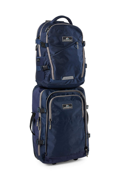 Hypath 2-in-1 Convertible Travel Bag - Use as Backpack with Wheels, Wheeled Carry On, or Stacked Rolling Luggage - Comes with Detachable Daypack - New Upgrades Here