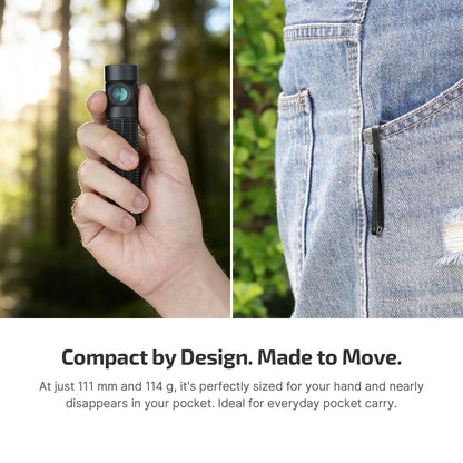 OLIGHT I3T 2 EOS Pocket EDC Flashlight Bundle with Baton4 Pro EDC Rechargeable Small Pocket Flashlight