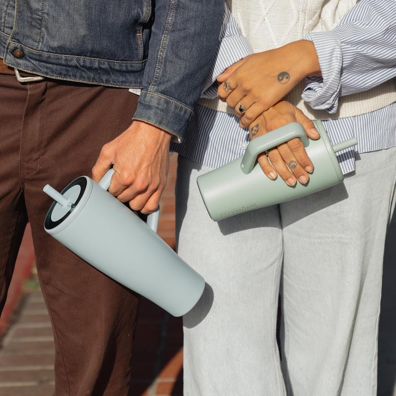 BrüMate Era 30 oz Tumbler with Handle and Straw | 100% Leakproof Insulated Water Bottle Tumbler with Lid and Flexible SoftSip Straw | Made of Stainless Steel | Cup Holder Friendly | 30oz (Houndstooth)