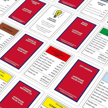 Monopoly Board Game St Louis MO Edition : 2-6 Players Family Board Games for Kids and Adults Board Games for Kids 8 and up for Kids and Adults Ideal for Game Night
