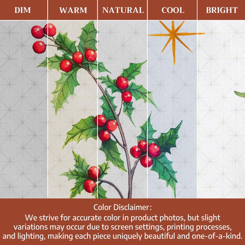 Maison d' Hermine Table Cloth Square Table 100% Cotton 60 x 60 Inches Fall Tablecloth Reusable Everyday Use for Thanksgiving Christmas Decorations Dining Farmhouse Party (Poinsettia Christmas)
