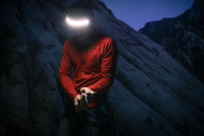 LIGHTBAR Pro | LED Headlamp, 500 Lumens, Waterproof Rated, Rechargeable Battery, Red Light Mode, Camping Running Biking Fishing Construction