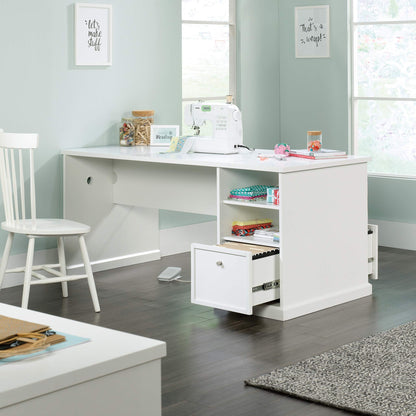 Sauder Craft Pro Series Craft Table/ Pantry cabinets, in White finish