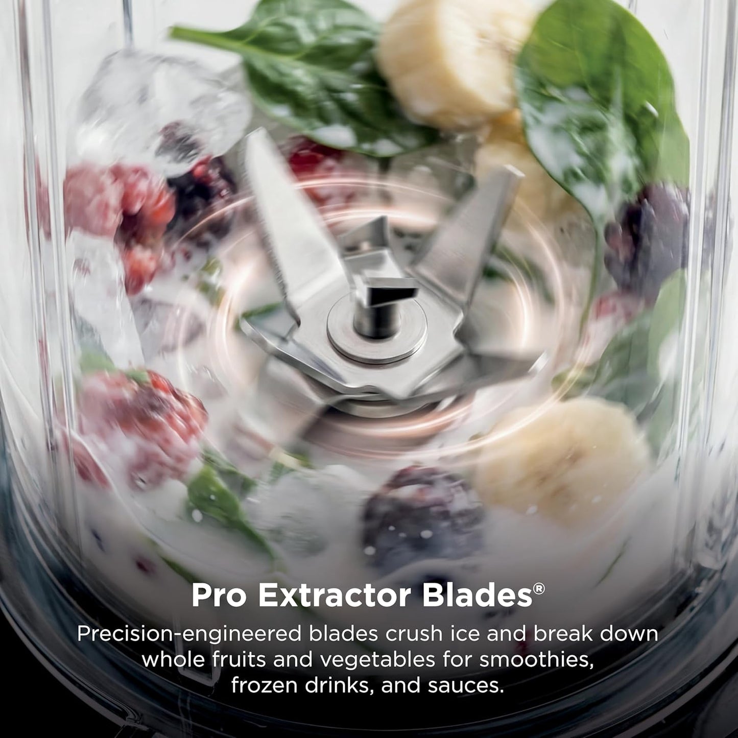 Ninja Nutri-Plus Personal Blender - Compact Push-To-Blend for Smoothies & Frozen Drinks | 3 To-Go Cups & Lids | 900 Peak Watt | Silver | BN301