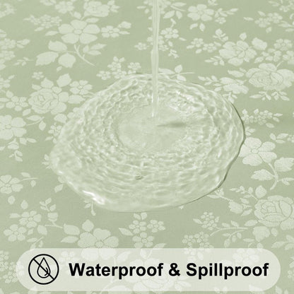 Smiry Rectangle Table Cloth, Waterproof Heavy Duty Vinyl Tablecloths, Wipeable Washable Table Cover for Kitchen and Dining Room (Grass Green, 60" X 120")