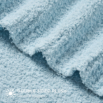 EVERGRACE Soft Plush Baby Blanket for Boys Girls, Double-Sided Fleece Fuzzy Toddler Nursery Blanket Lightweight Warm Cozy Throw Blanket for Baby Crib, Couch, Bed, Ivory White, 50"x60"