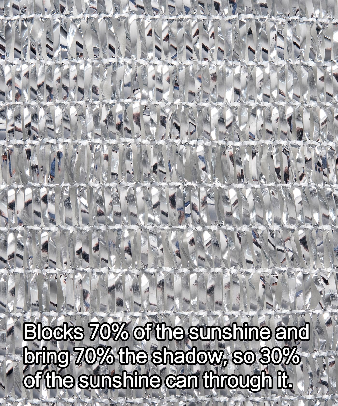 70% Aluminum Shade Cloth for Garden 20 FT x 20 FT, Durable Mesh Silver Tarps with Grommets and Ball Bungee,Reflective Sun Shade Net Cover for Pet Shade, RV & Car Shades, Patio, Pergola, Plants, Pools