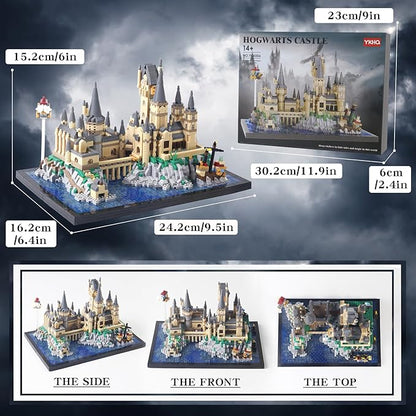 2900+PCS Micro Mini Hog Magic Castle Building Blocks Model SetCreative Ideals Harry Tower ArchitectureUnique Present for 14+ Kids or Adults