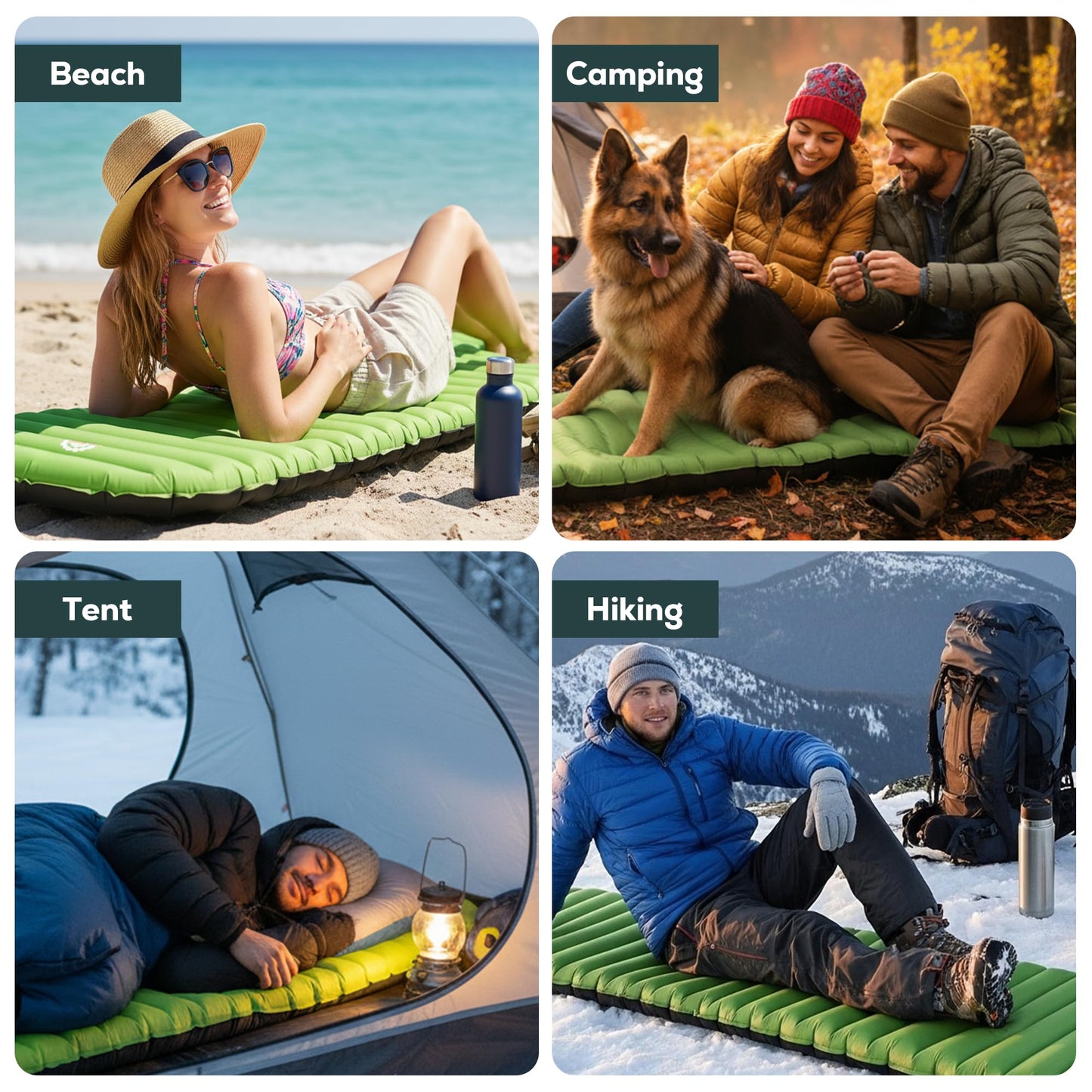 Gear Doctors® ApolloAir 5.2 R-Value [17oz] Ultralight Insulated Inflatable Camping Sleeping Pad — Backpacking Sleeping Pad— Camping Mattress Compact Lightweight for Hiking—Air Mattress for Backpacking