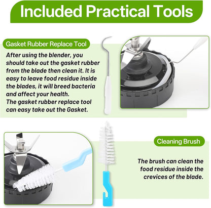 Ninja Blender Replacement Blade - 5 Fins Extractor Assembly, 3.35in Compatible with QB3000 Series