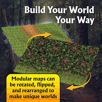 Arcknight The Wild Outdoors Roleplaying Battlemaps 16 Modular RPG Maps in 8 Double-Sided Pages 1 Square Grid Modular &amp Versatile Design for Tabletop Gaming - for Dungeons &amp Dragons Pathfi