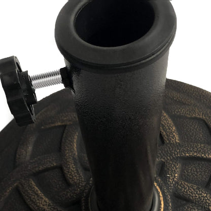 Backyard Expressions Umbrella Base - 21 Pound Heavy-Duty Bronze Design for Stability