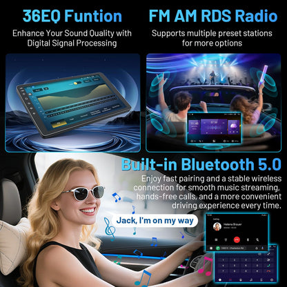 [8core] Car Radio Stereo for Jeep Compass Patriot 2010-2016: 10inch 1280 * 800HD Touch Screen Head Unit Replacement AM FM RDS CarPlay Android Auto 5GWiFi Bluetooth5.0 1080P Backup Camera SWC GPS