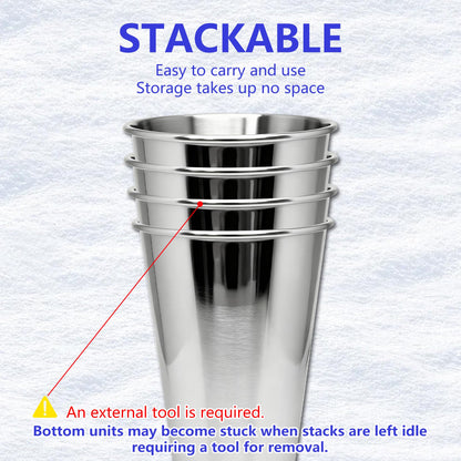 WELVRVIR 20oz 50PCS Stainless Steel Pint Cup,Pint Tumbler,Reusable metal Cups,Stainless Steel Water Tumbler,BPA Free,Stackble,Durable,Unbreakable Metal Drinking Glasses for Bar,Banquet Mugs (50, 20OZ)